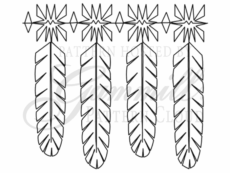 Indian Feather Border